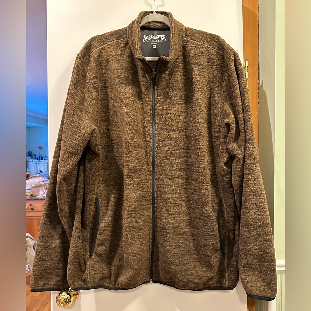 North River mens XXL fleece zippered jacket- NWOT